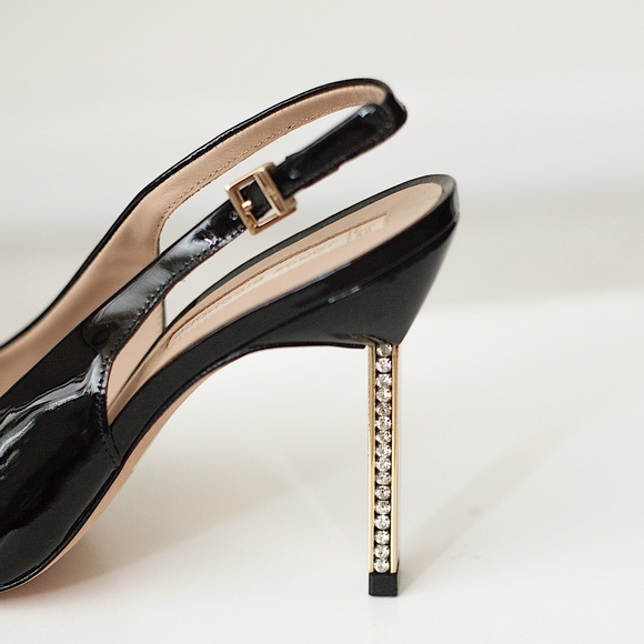 Brazilian leather and crystal heels - Picture 2 of 2